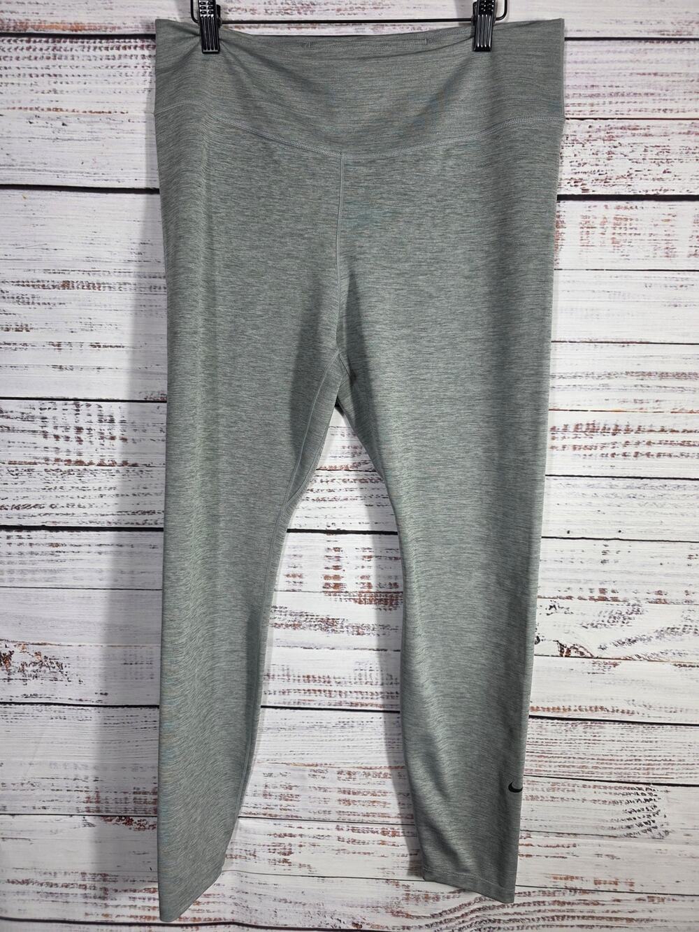 Nike Dri-Fit Women's XL Gray Leggings Athletic Workout Runing